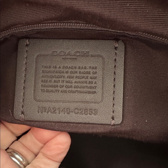 Coach Rori C2853 hobo shoulder bag in pebbled granite gray - Picture 5 of 12